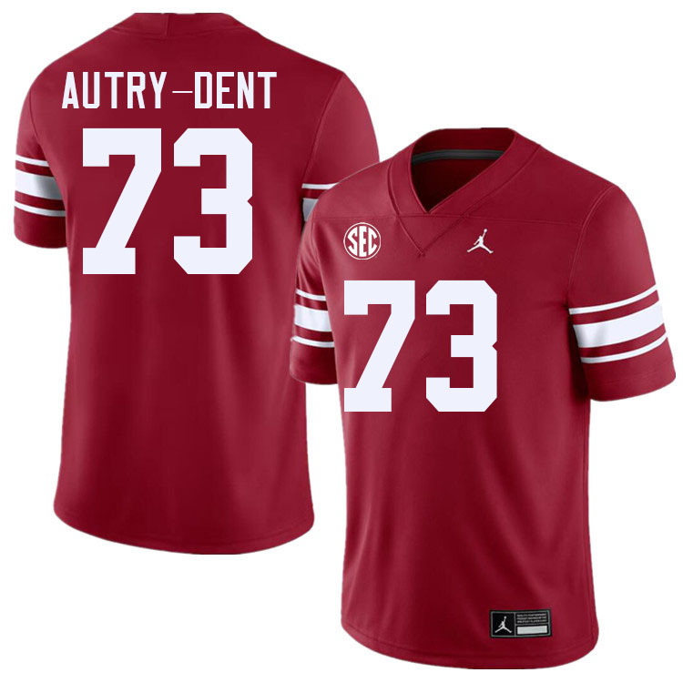 #73 Isaiah Autry-Dent Oklahoma Sooners 2024 SEC Conference College Football Jerseys-Throwback